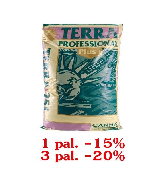 ZIEMIA KWIATOWA CANNA TERRA PROFESSIONAL PLUS 25L, 1 paleta=100 worków