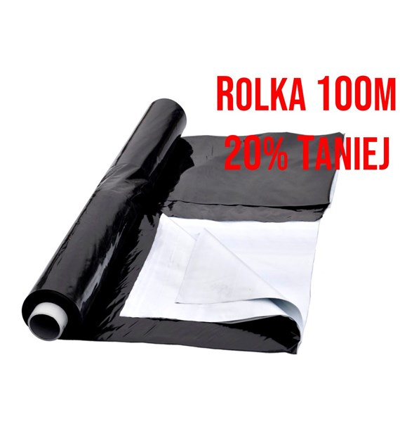 FOLIA CZARNO BIAŁA, GRUBOŚĆ 125mu, 1x2m