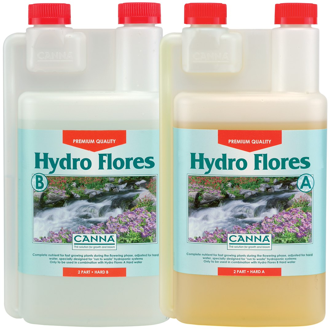 NAWÓZ  NIE NADAJE SIĘ DO SYSTEMÓW RECYRKULACYJNYCH, HYDRO-FLORES A+B, 2x1L, NAWÓZ DWUSKŁADNIKOWY NA KWITNIENIE DO HYDRO, CANNA