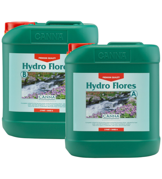 NAWÓZ  NIE NADAJE SIĘ DO SYSTEMÓW RECYRKULACYJNYCH, HYDRO FLORES A+B 2x5L, NAWÓZ DWUSKŁADNIKOWY NA KWITNIENIE DO HYDRO, CANNA