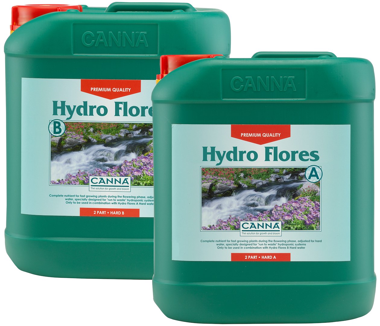 NAWÓZ  NIE NADAJE SIĘ DO SYSTEMÓW RECYRKULACYJNYCH, HYDRO FLORES A+B 2x5L, NAWÓZ DWUSKŁADNIKOWY NA KWITNIENIE DO HYDRO, CANNA