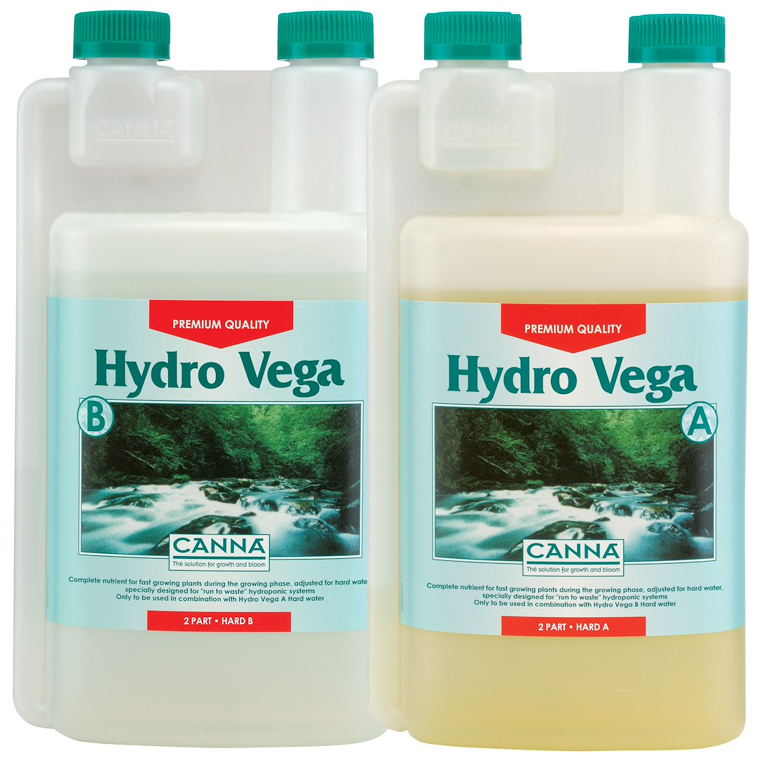 NAWÓZ  NIE NADAJ SIĘ DO SYSTEMÓW RECYRKULACYJNYCH, HYDRO-VEGA A+B, 2x1L, NAWÓZ DWUSKŁADNIKOWY NA WZROST DO HYDRO, CANNA