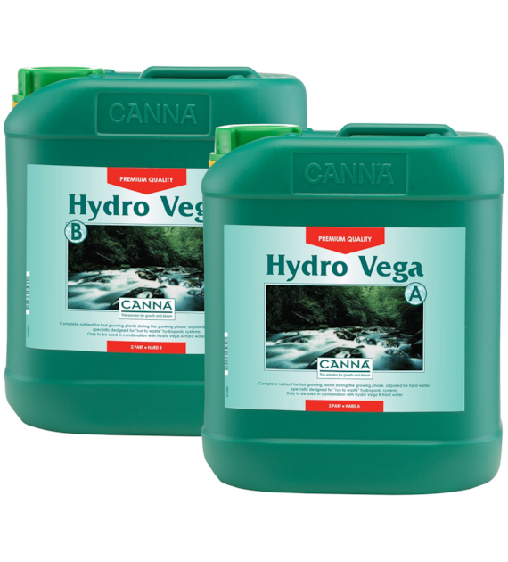 NAWÓZ  NIE NADAJ SIĘ DO SYSTEMÓW RECYRKULACYJNYCH, HYDRO-VEGA A+B, 2x5L, NAWÓZ DWUSKŁADNIKOWY NA WZROST DO HYDRO, CANNA