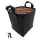 HemPot  7L - ODDYCHAJĄCA, KWADRATOWA DONICZKA MATERIAŁOWA 19x19xh23cm, Z UCHWYTAMI, odpowiednik Smart Pot, Growbag