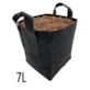 HemPot  7L - ODDYCHAJĄCA, KWADRATOWA DONICZKA MATERIAŁOWA 19x19xh23cm, Z UCHWYTAMI, odpowiednik Smart Pot, Growbag