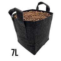 HemPot  7L - ODDYCHAJĄCA, KWADRATOWA DONICZKA MATERIAŁOWA 19x19xh23cm, Z UCHWYTAMI, odpowiednik Smart Pot, Growbag