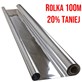 FOLIA SREBRNA REFLEKSYJNA, MYLAR, 1x1.4m, GRUBOŚĆ 36mu