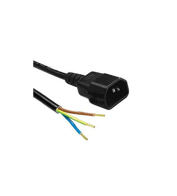 PRZEWÓD 3x1,5mm, L-2.5m, MOCNY, GRUBY KABEL ZASILAJĄCY Z WTYCZKĄ IEC C14 - MĘSKI, dł.2.5m, VF.krakow