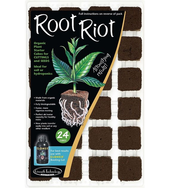 ROOT RIOT, TACA DO WYSIEWU + KOSTKI 24szt. - GROWTH TECHNOLOGY