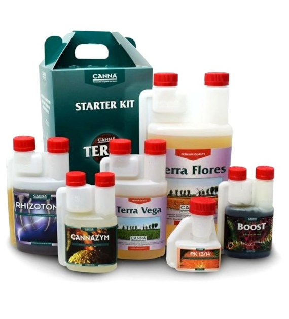 STARTER KIT TERRA - ZESTAW NAWOZÓW I STYMULATORÓW DO GLEBY, CANNA