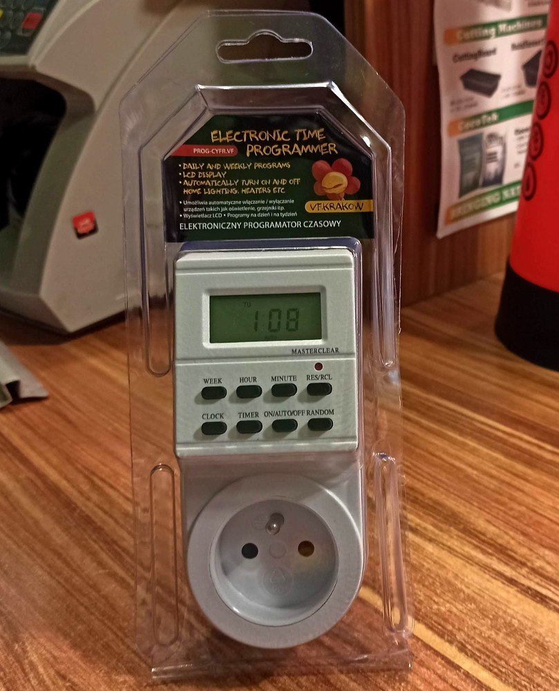!-PROGRAMATOR CZASOWY ELEKTRONICZNY VF - TIMER, CYFROWY, 1min, MAX 16A/3680W