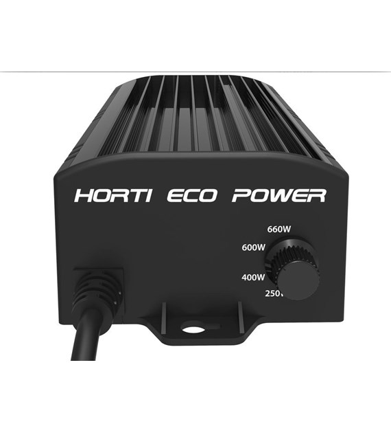 ZASILACZ ELEKTRONICZNY DO LAMP HPS i MH 600W - HORTI ECO POWER , Z PELNĄ REGULACJĄ MOCY: 250W, 400W, 600W,660W (SUPER LUMEN)