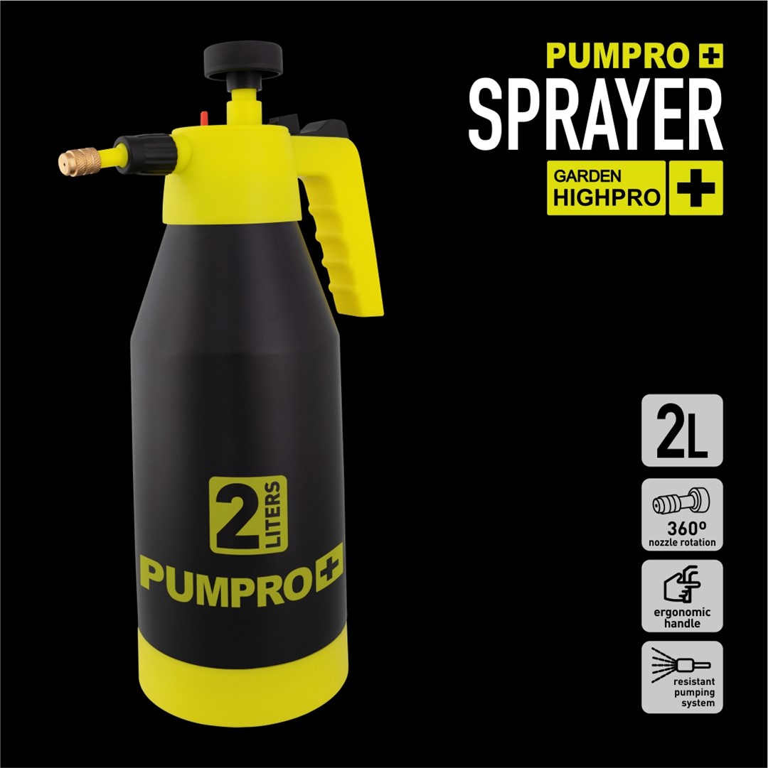 OPRYSKIWACZ / SPRYSKIWACZ CIŚNIENIOWY DO ROŚLIN, RĘCZNY - PUMPRO 2L, Garden Highpro, GHP, foliar