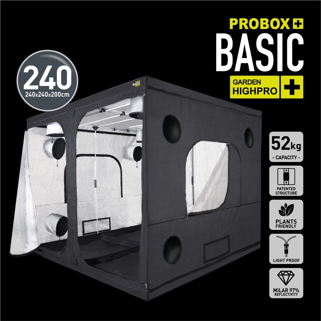 !- 240x240 xh200cm, PROBOX BASIC 240, GROWBOX, SZAFA, NAMIOT DO UPRAWY ROŚLIN, GARDEN HIGHPRO