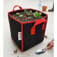 !- HemPot 100L - ODDYCHAJĄCA, KWADRATOWA DONICZKA MATERIAŁOWA 50x50xh40cm, Z UCHWYTAMI, odpowiednik Smart Pot, Growbag
