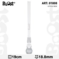 !-ŁĄCZNIK SZKLANY Z DYFUZOREM - BOOST, szl.18,8mm, dł.19cm