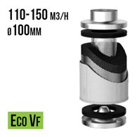 FILTR WĘGLOWY VF-ECO, fi100mm, 110-150m3/h, h15cm, węgiel 1,3kg