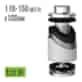 FILTR WĘGLOWY VF-ECO, fi100mm, 110-150m3/h, h15cm, węgiel 1,3kg