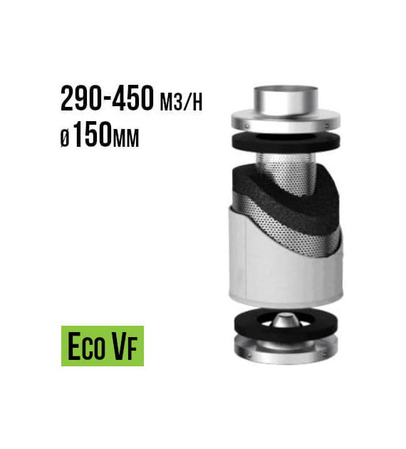 FILTR WĘGLOWY VF-ECO, fi150mm, 290-450m3/h, h30cm, węgiel 3,1kg
