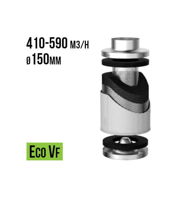 FILTR WĘGLOWY VF-ECO, fi150mm, 410-590m3/h, h40cm, węgiel 4kg