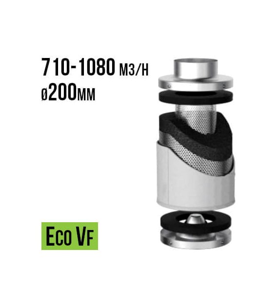 FILTR WĘGLOWY VF-ECO, fi200mm, 710-1080m3/h, h50cm, węgiel 6,5kg