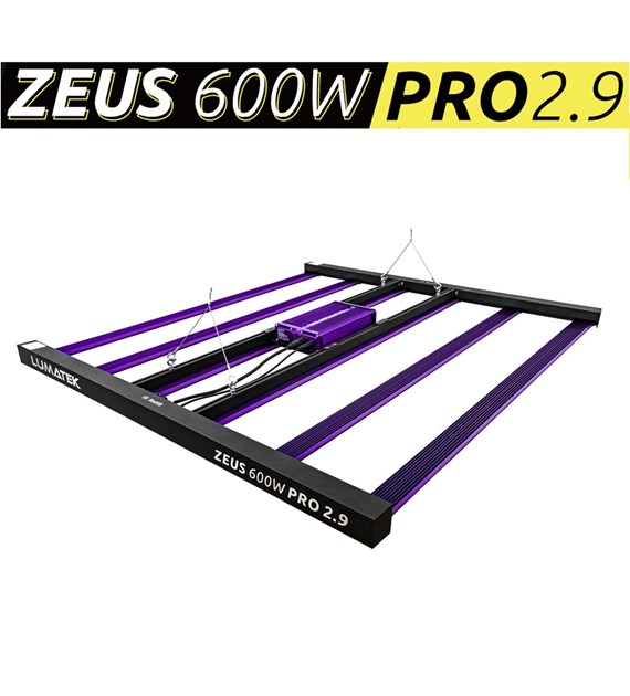 LAMPA LED ZEUS 600W PRO 2.9 µmol/J - LUMATEK, FULL CYCLE, 109x118x5,2cm, oświetla 150/150cm, do uprawy roślin