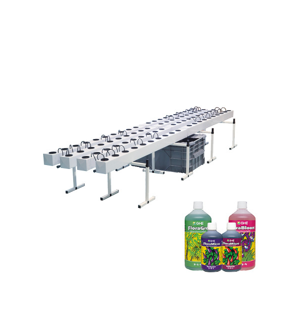 NZ-SYSTEM HYDRO/AEROPONICZNY GROWSTREAM V2.0 NA 80 ROŚLIN (tylko na zamówienie) 200L, 103x416xh59cm, Terra Aquatica - GHE