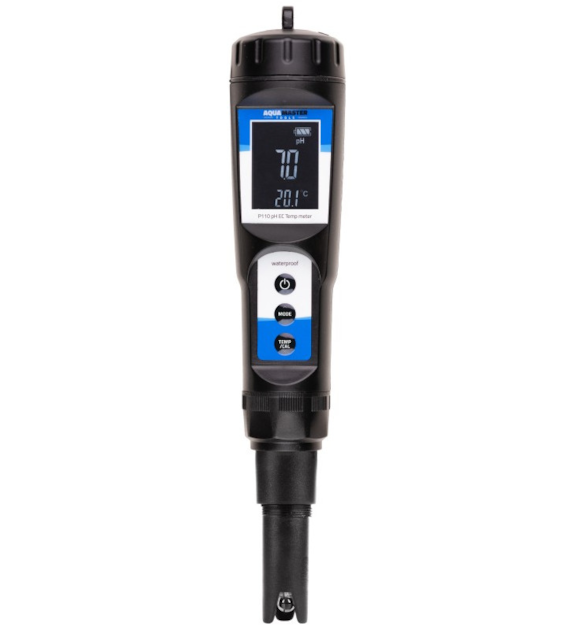 ELEKTRONICZNY MIERNIK pH, EC i TEMPERATURY - P110 PRO2 COMBO, 0.0~14.0 pH, 0.0~19.99 mS/cm, 0°C~50°C, 3w1, AQUA MASTER TOOLS