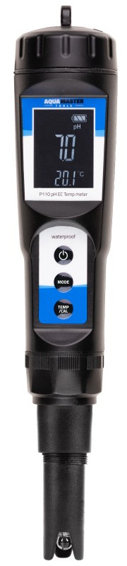 ELEKTRONICZNY MIERNIK pH, EC i TEMPERATURY - P110 PRO2 COMBO, 0.0~14.0 pH, 0.0~19.99 mS/cm, 0°C~50°C, 3w1, AQUA MASTER TOOLS