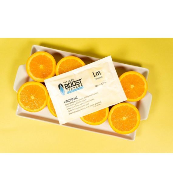 REGULATOR WILGOTNOŚCI DO SUSZU ROŚLINNEGO - INTEGRA BOOST TERPENE ESSENTIALS LIMONENE 67G / 62%, UWALNIA LUB POCHŁANIA WILGOĆ + TERPENY , do 67g suszu, poprawia smak