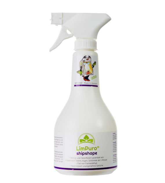 PŁYN, SPRAY DEZYNFEKUJĄCY DO CZYSCZENIA NAMIOTÓW UPRAWOWYCH - SHIPSHAPE 500ML, DO WSZYSTKICH POWIERZCHNI, LIMPURO