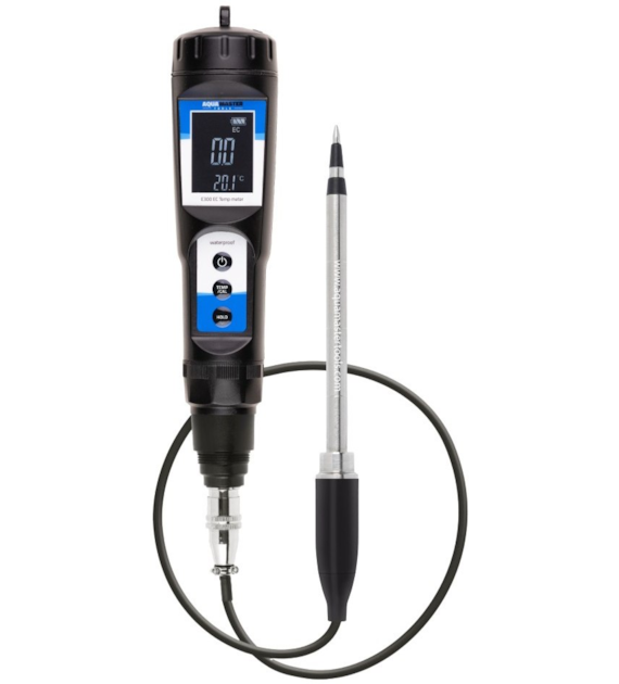 ELEKTRONICZNY MIERNIK EC i TEMPERATURY DO GLEBY I CIECZY - E300 PRO2 , 0.0 ~ 19.9 mS/cm, 0°C~50°C, AQUA MASTER TOOLS