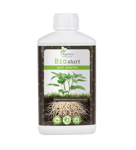 BIG START 0.5L/500ML - ORGANICZNY STYMULATOR KORZENIA NA BAZIE WODOROSTÓW, KWASY HUMUSOWE, FULWOWE, TRICHODERMA, BAKTERIE, REGULUJE PH, UKORZENIACZ,  ORGANICS NUTRIENTS