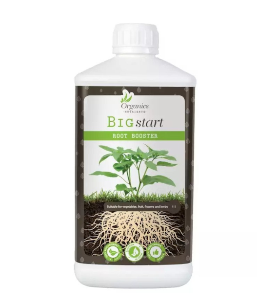 BIG START 1L - ORGANICZNY STYMULATOR KORZENIA NA BAZIE WODOROSTÓW, KWASY HUMUSOWE, FULWOWE, TRICHODERMA, BAKTERIE, REGULUJE PH, UKORZENIACZ,  ORGANICS NUTRIENTS