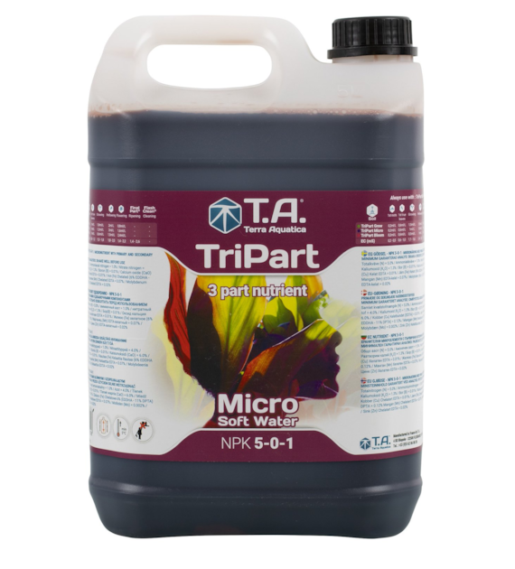 TRI  PART  MICRO SOFT -  FLORA MICRO,  5L, NAWÓZ UZUPEŁNIAJĄCY DO WODY MIĘKKIEJ, TERRA AQUATICA - GHE