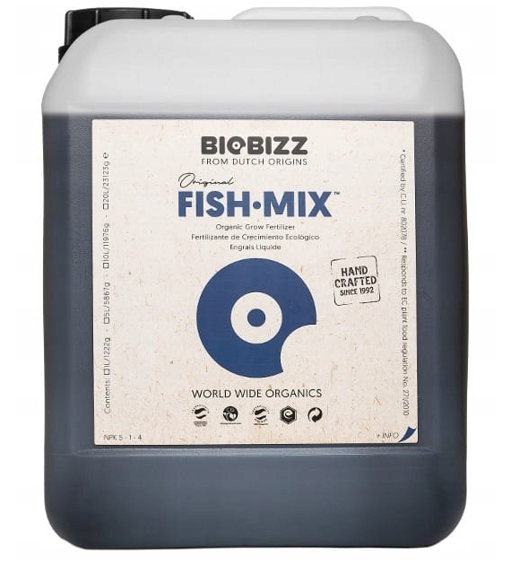 FISH-MIX 10L, ORGANICZNY NAWÓZ UZUPEŁNIAJĄCY NA WZROST I KWITNIENIE, BIOBIZZ fishmix