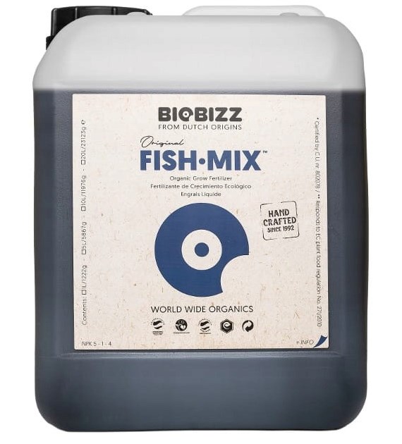 FISH-MIX 10L, ORGANICZNY NAWÓZ UZUPEŁNIAJĄCY NA WZROST I KWITNIENIE, BIOBIZZ