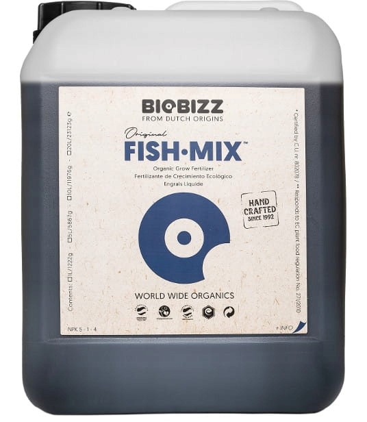 FISH-MIX 10L, ORGANICZNY NAWÓZ UZUPEŁNIAJĄCY NA WZROST I KWITNIENIE, BIOBIZZ