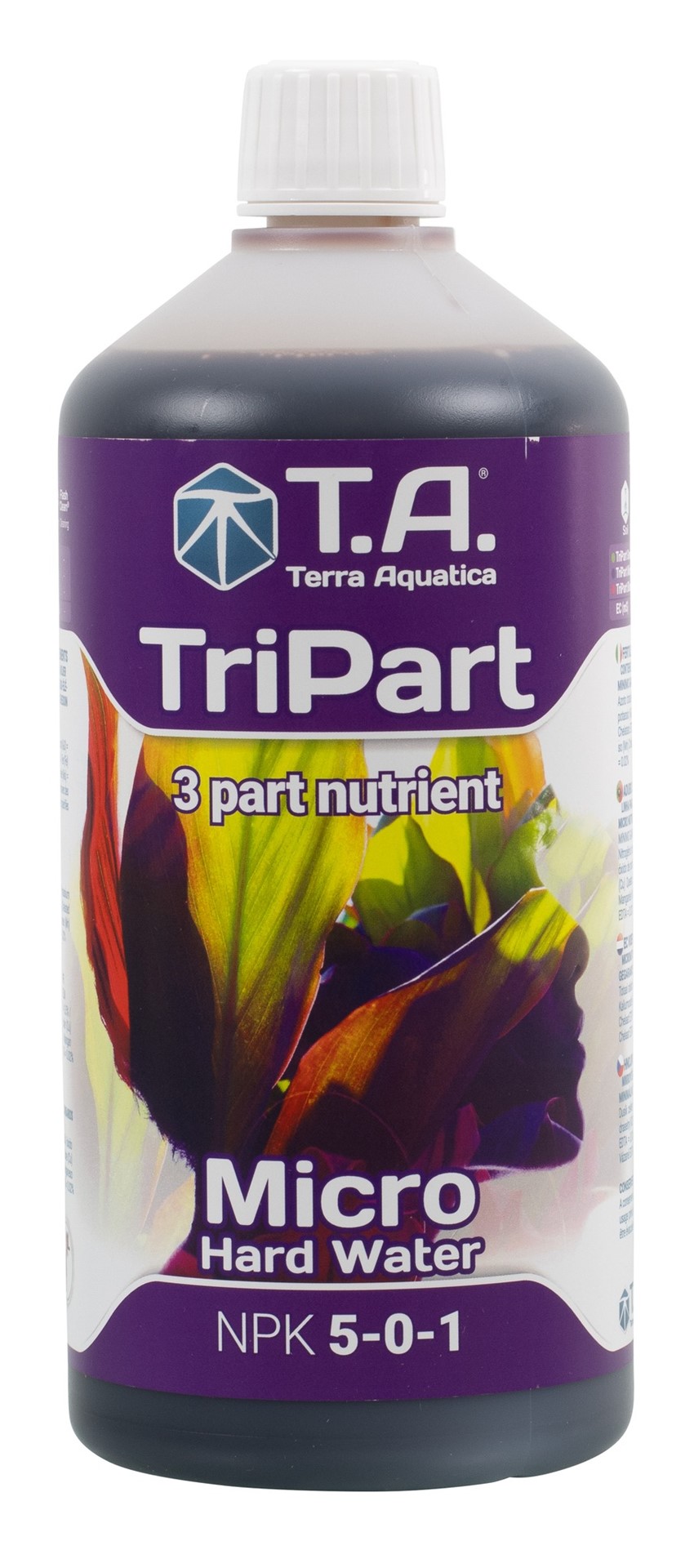 TRI PART MICRO HARD - FLORA MICRO,  0.5L/500ML, NAWÓZ UZUPEŁNIAJĄCY DO WODY TWARDEJ,  TERRA AQUATICA - GHE