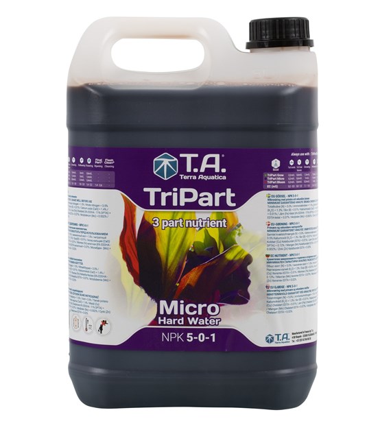 TRI PART MICRO HARD, FLORA MICRO,  5L, NAWÓZ UZUPEŁNIAJĄCY DO WODY TWARDEJ, TERRA AQUATICA - GHE