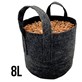 Round Pot 8L - ODDYCHAJĄCA, OKRĄGŁA, MOCNA DONICZKA MATERIAŁOWA h21cm fi21cm, Z UCHWYTAMI, odpowiednik Hempot, Gronest, Smart Pot, Growbag-  VF.KRAKOW