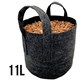 Round Pot 11L - ODDYCHAJĄCA, OKRĄGŁA, MOCNA DONICZKA MATERIAŁOWA h21cm fi25cm, Z UCHWYTAMI, odpowiednik Hempot, Gronest, Smart Pot, Growbag-  VF.KRAKOW