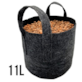 Round Pot 11L - ODDYCHAJĄCA, OKRĄGŁA, MOCNA DONICZKA MATERIAŁOWA h21cm fi25cm, Z UCHWYTAMI, odpowiednik Hempot, Gronest, Smart Pot, Growbag-  VF.KRAKOW