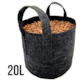 Round Pot 20L -  ODDYCHAJĄCA, OKRĄGŁA, MOCNA DONICZKA MATERIAŁOWA h25cm fi31cm, Z UCHWYTAMI, odpowiednik Hempot, Gronest, Smart Pot, Growbag-  VF.KRAKOW