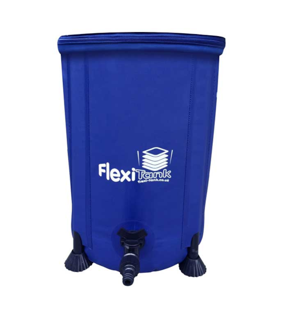FLEXITANK 25L - ELASTYCZNY ZBIORNIK SKŁADANY fi30cm/h37cm,  ZE STANDARDOWĄ ZŁĄCZKĄ OGRODOWĄ  KLIK  16mm
