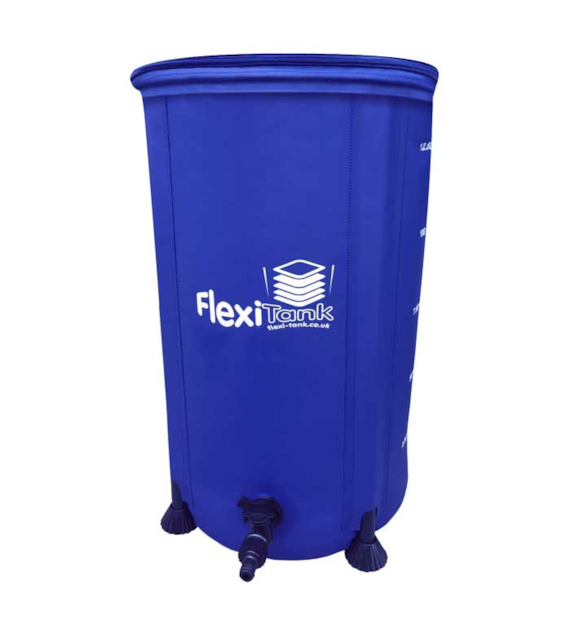 FLEXITANK 50L - ELASTYCZNY ZBIORNIK SKŁADANY fi35cm/h53cm,  ZE STANDARDOWĄ ZŁĄCZKĄ OGRODOWĄ  KLIK  16mm