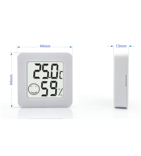 ELEKTRONICZNY TERMOHIGROMETR, DO POMIARU TEMPERATURY I WILGOTNOŚCI,10%-99%RH, 0,1°C, 44x44x13mm, VF.KRAKOW, termometr, higrometr