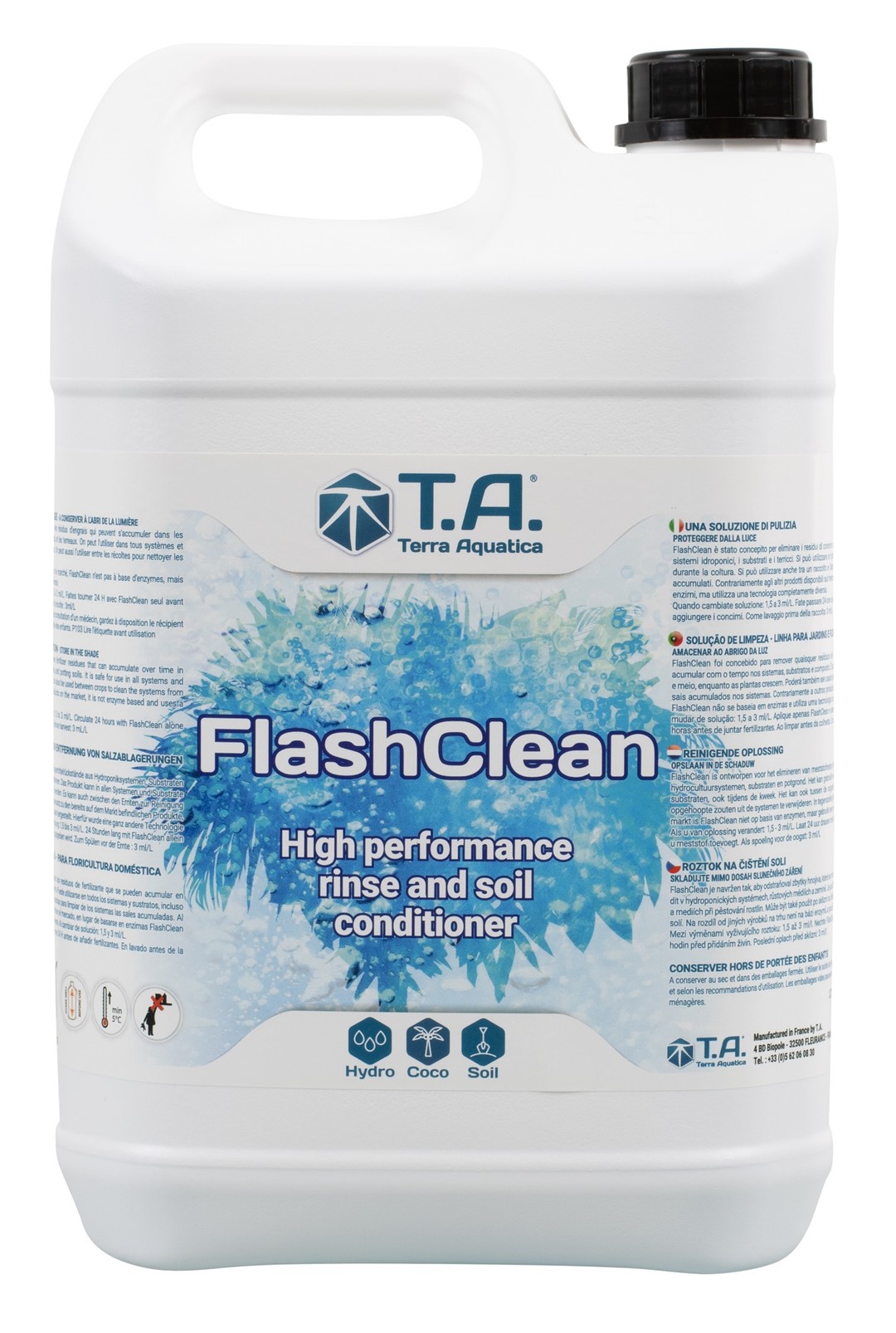 FLASH CLEAN - FLORA KLEEN,  5L, KONCENTRAT USUWAJĄCY SOLE,  TERRA AQUATICA - GHE