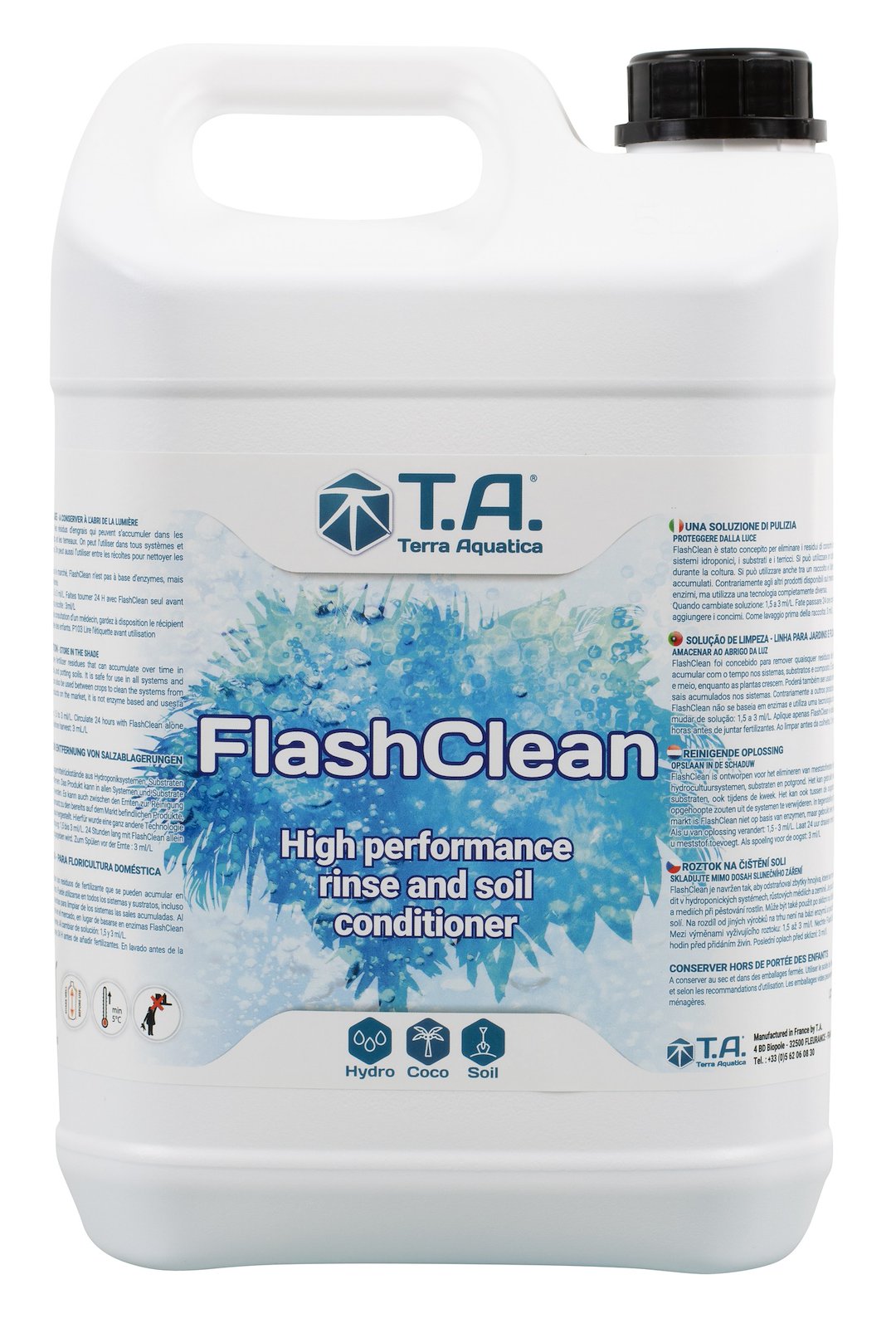 FLASH CLEAN - FLORA KLEEN, 10L, KONCENTRAT USUWAJĄCY SOLE,  TERRA AQUATICA - GHE