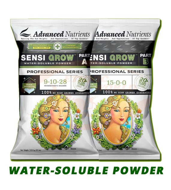 !-SENSI GROW PRO A/B 2x1KG, DWUSKŁADNIKOWY PROSZEK DO ROZPUSZCZENIA W WODZIE NA WZROST, (gleba, hydro, kokos), ADVANCED NUTRIENTS